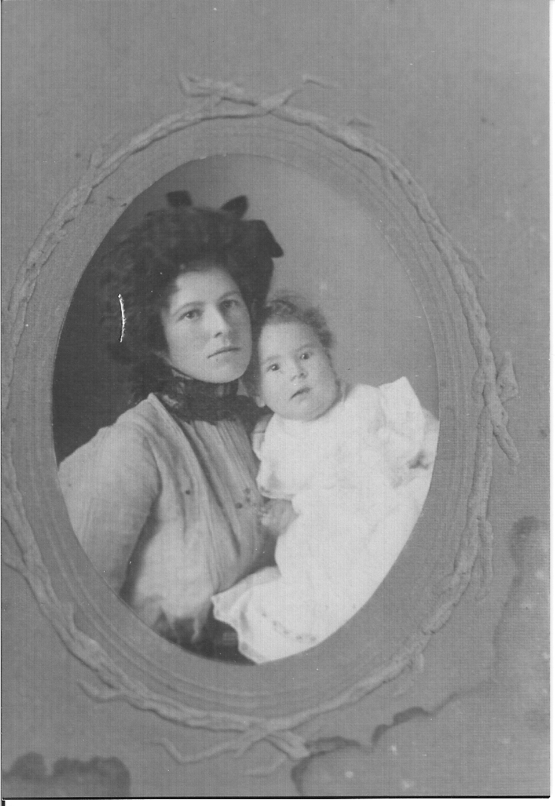 Ella (Mcbeath) Leader with baby Thomas Allen Leader 1904