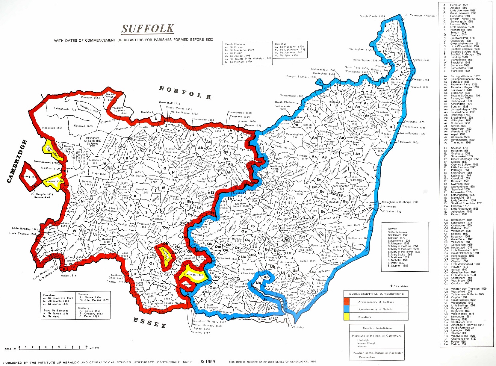 Suffolk Parish Map