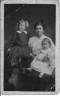 Rose (Horwood) Gurney with Vera and Meg; photo postcard WWI